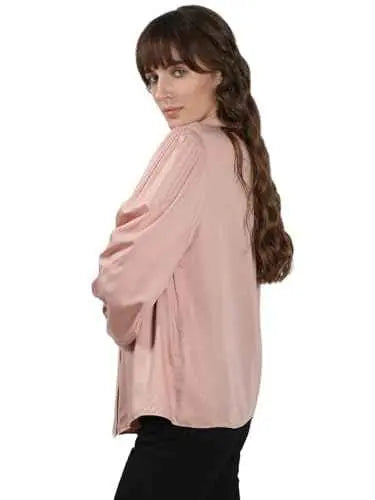 VERO MODA Women's Viscose Regular Fit Pink Shirt SaumyasStore