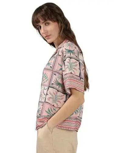 VERO MODA Women's Viscose Regular Fit Pink Shirt SaumyasStore