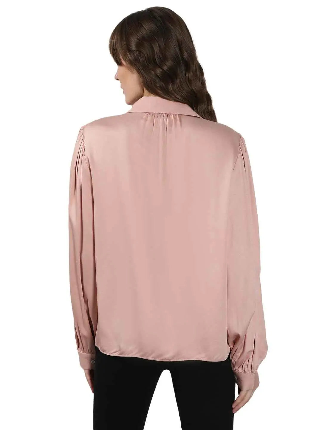 VERO MODA Women's Viscose Regular Fit Pink Shirt SaumyasStore