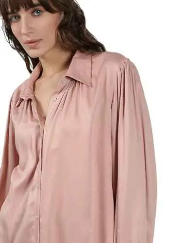 VERO MODA Women's Viscose Regular Fit Pink Shirt SaumyasStore