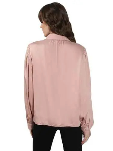 VERO MODA Women's Viscose Regular Fit Pink Shirt SaumyasStore