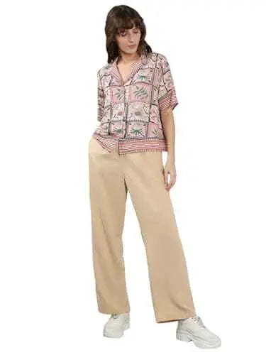 VERO MODA Women's Viscose Regular Fit Pink Shirt SaumyasStore