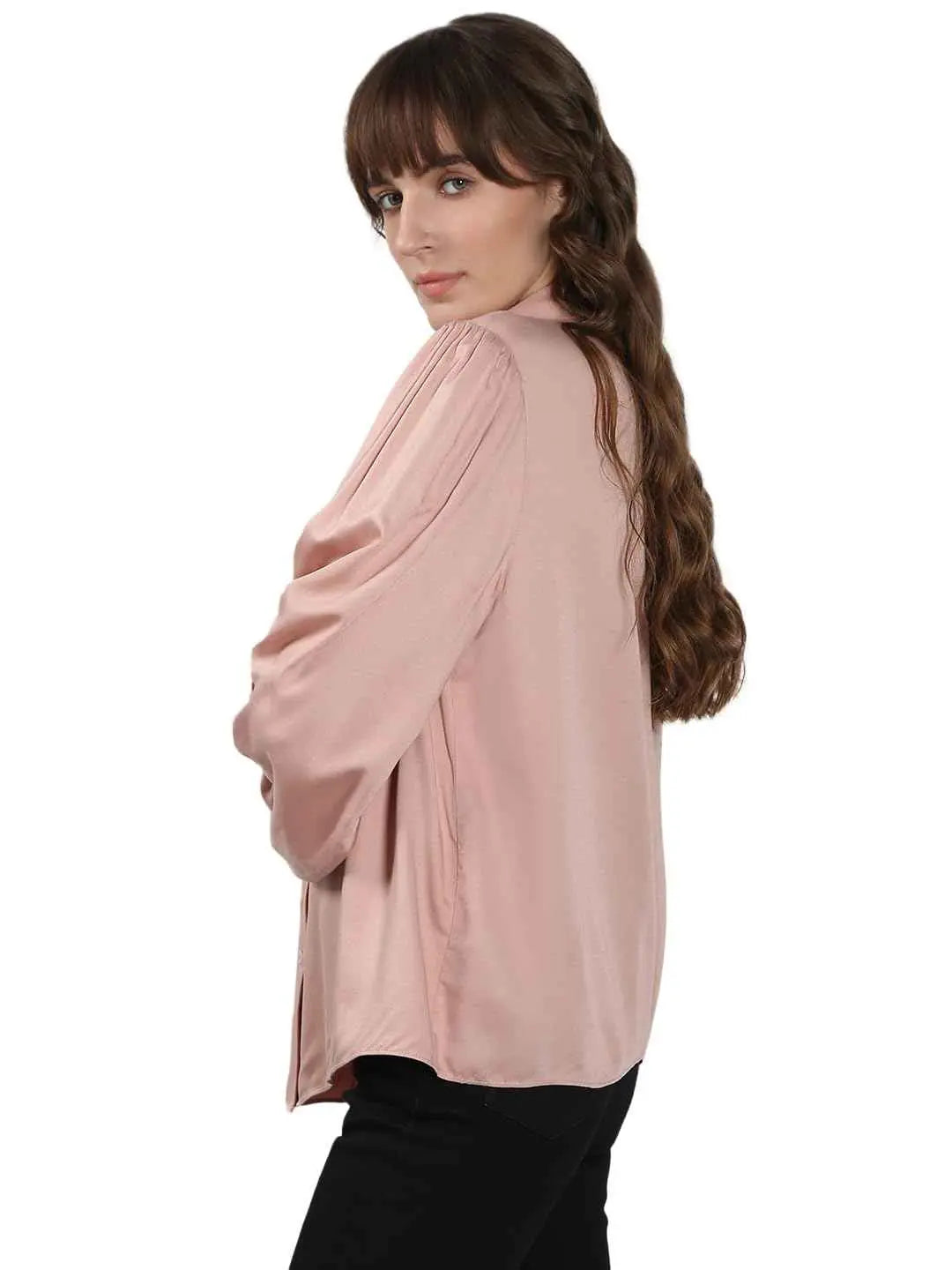 VERO MODA Women's Viscose Regular Fit Pink Shirt SaumyasStore