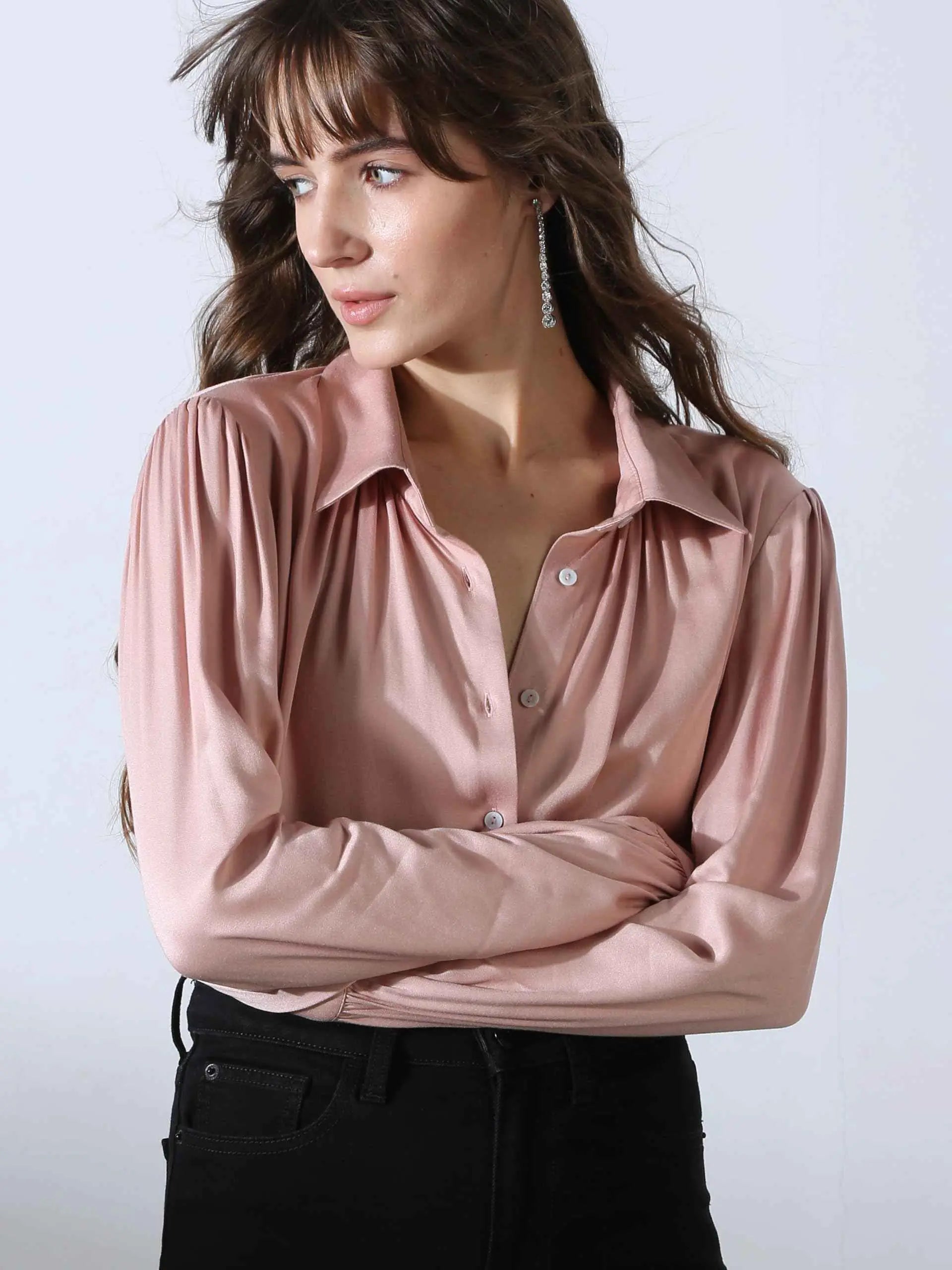 VERO MODA Women's Viscose Regular Fit Pink Shirt SaumyasStore