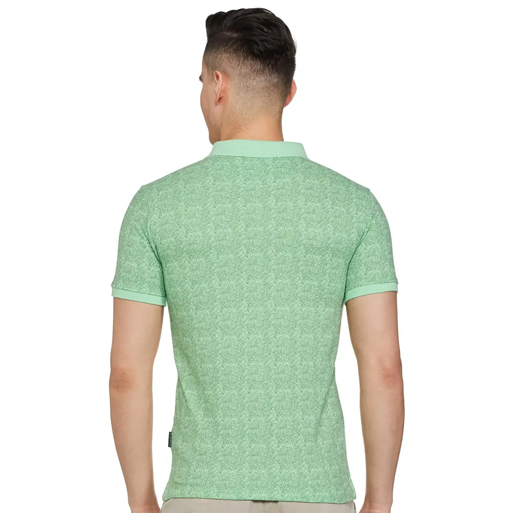 Van Heusen V Dot Men’s Slim Polo Shirt (VDKPESLFN82946_Green