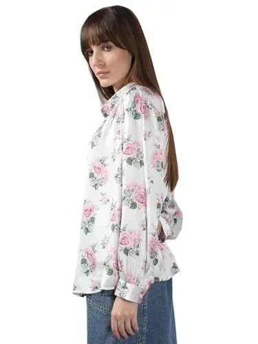 Vero Moda Women's Polyester Regular Fit Pink Shirt SaumyasStore