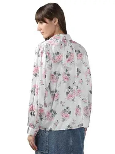 Vero Moda Women's Polyester Regular Fit Pink Shirt SaumyasStore