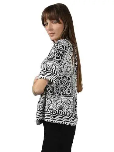 Vero Moda Women's Viscose Regular Fit Black Shirt SaumyasStore