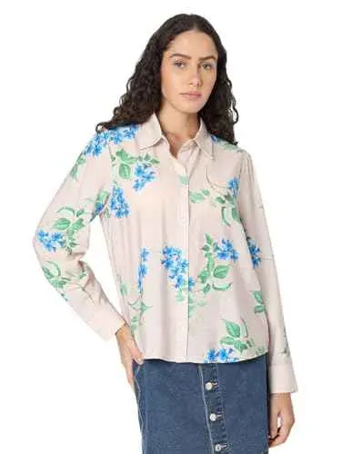 Vero Moda Women's Viscose Regular Fit Off White Shirt SaumyasStore