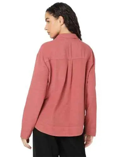 Vero Moda Women's Viscose Relaxed Fit Pink Shirt SaumyasStore