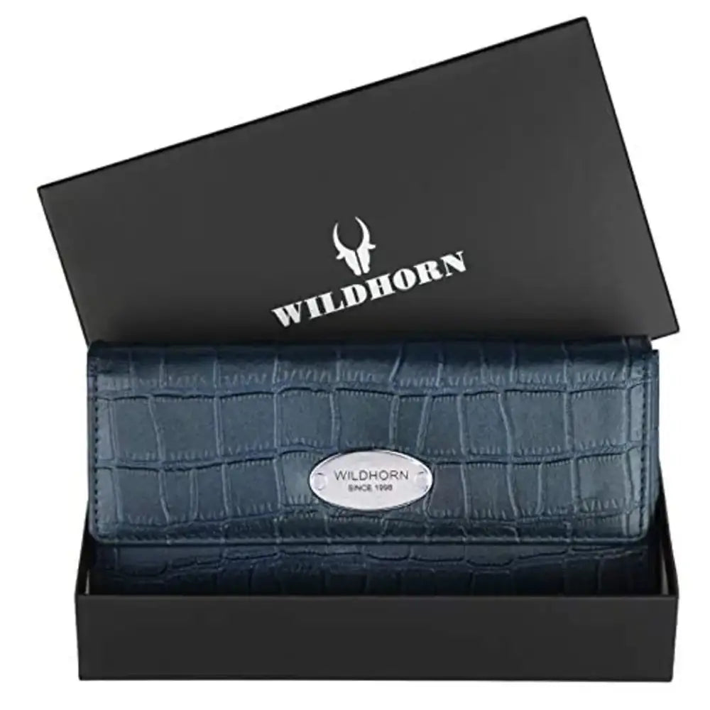 WILDHORN Wildhorn India Blue Leather Women's Wallet