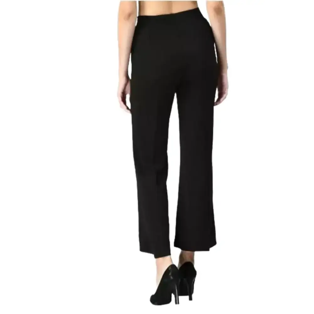 WOMAN CLASSIC BLACK HIGH-RIST LOOSE FIT JEANS  TROUSER