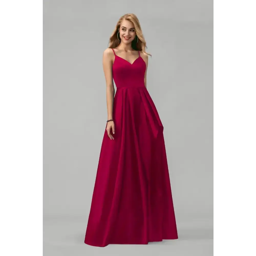 WOMEN WESTERN PARTY WEAR ONE PIECE MAROON MAXI DRESS