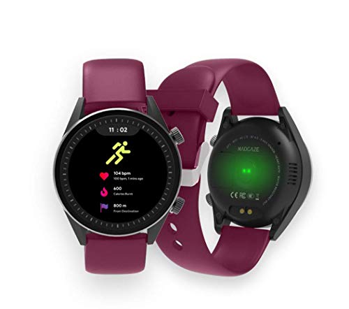 WatchOut Wearables Presents MadGaze : World's First Gesture Controlled & 4G IoT Enabled Smartwatch (Mulberry Silicone) SaumyasStore