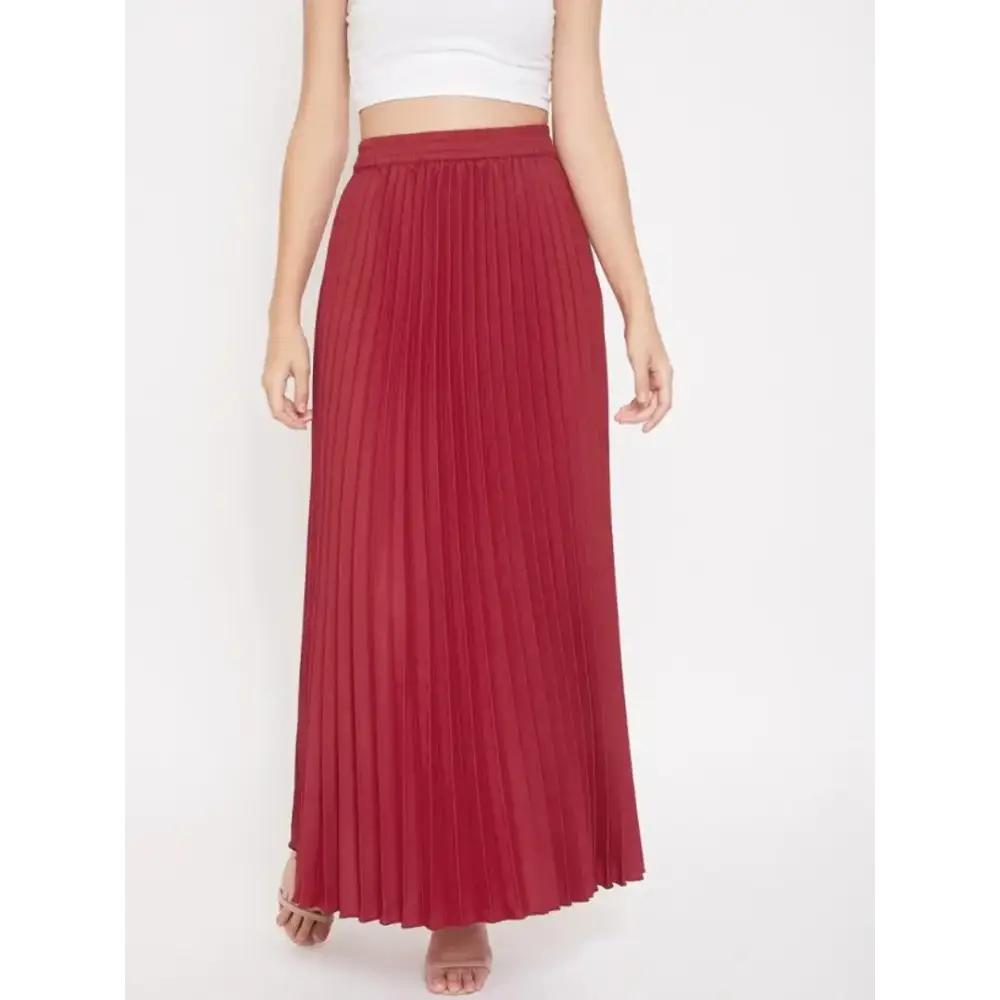 Western Looks Woman Pleated Skirt