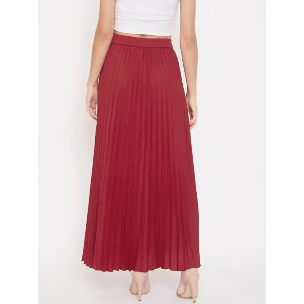 Western Looks Woman Pleated Skirt