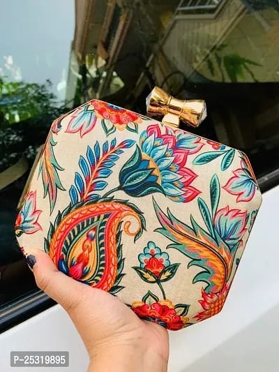 Stylish Red Colour Toffee Clutch Bags For Women