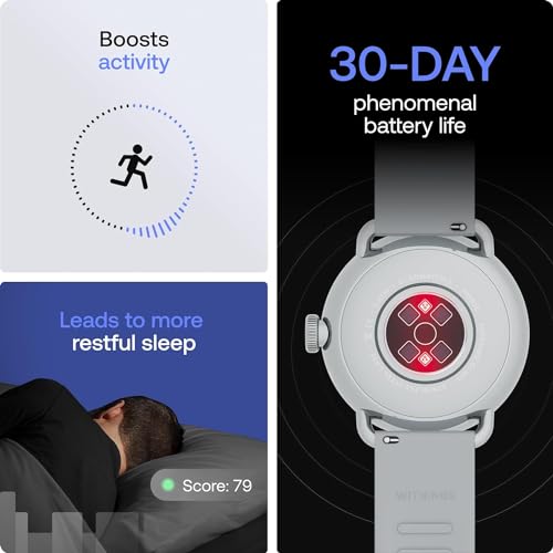 Withings ScanWatch 2, Heart Health Hybrid Smartwatch for Men & Women - ECG, with SPO2, Temperature Monitoring, Sleep, Respiratory Health, Cycle Monitoring, 30-Day Battery Life, iOS & Android - 38mm SaumyasStore