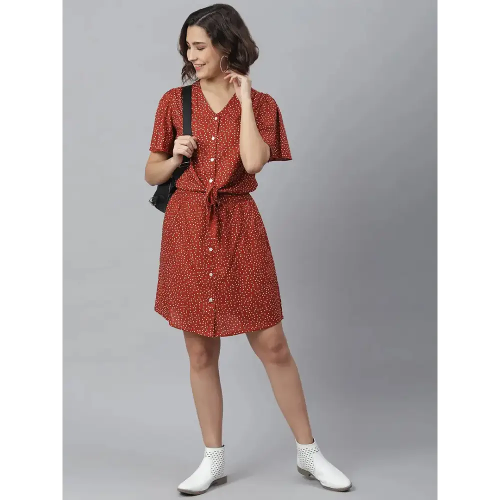 Women Stylish Viscose Rayon Shirt Dress