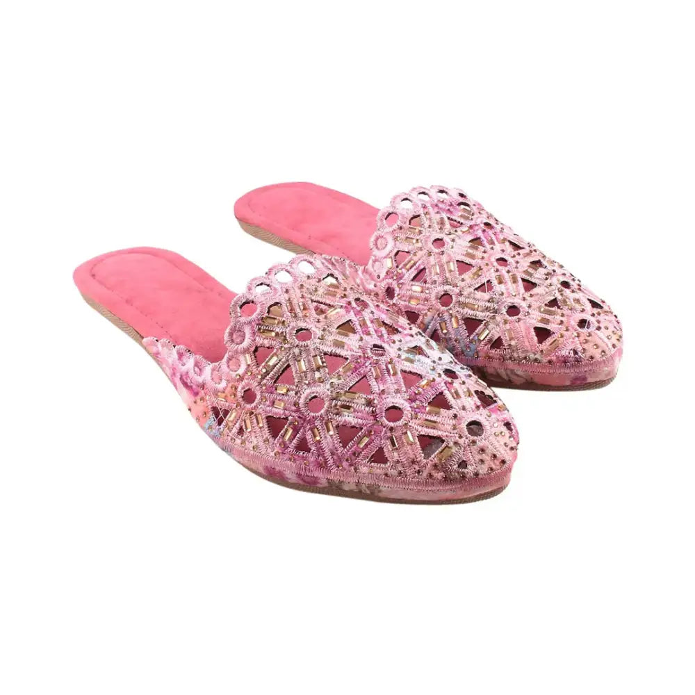 Women's Multicolor Jaipuri Rajasthani Mules Juttis | Japuri Rajasthani Slippers | Casual Fancy Slippers l Ethnic Flats Juti |