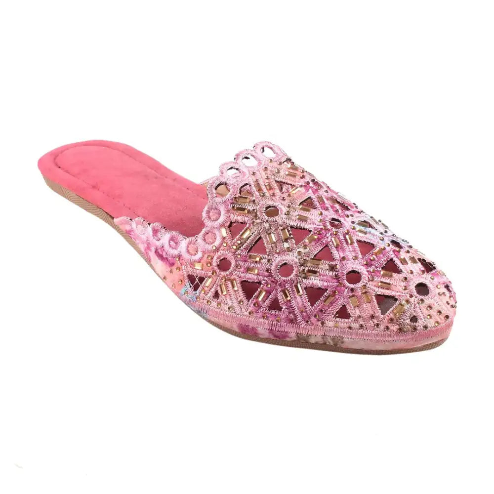 Women's Multicolor Jaipuri Rajasthani Mules Juttis | Japuri Rajasthani Slippers | Casual Fancy Slippers l Ethnic Flats Juti |