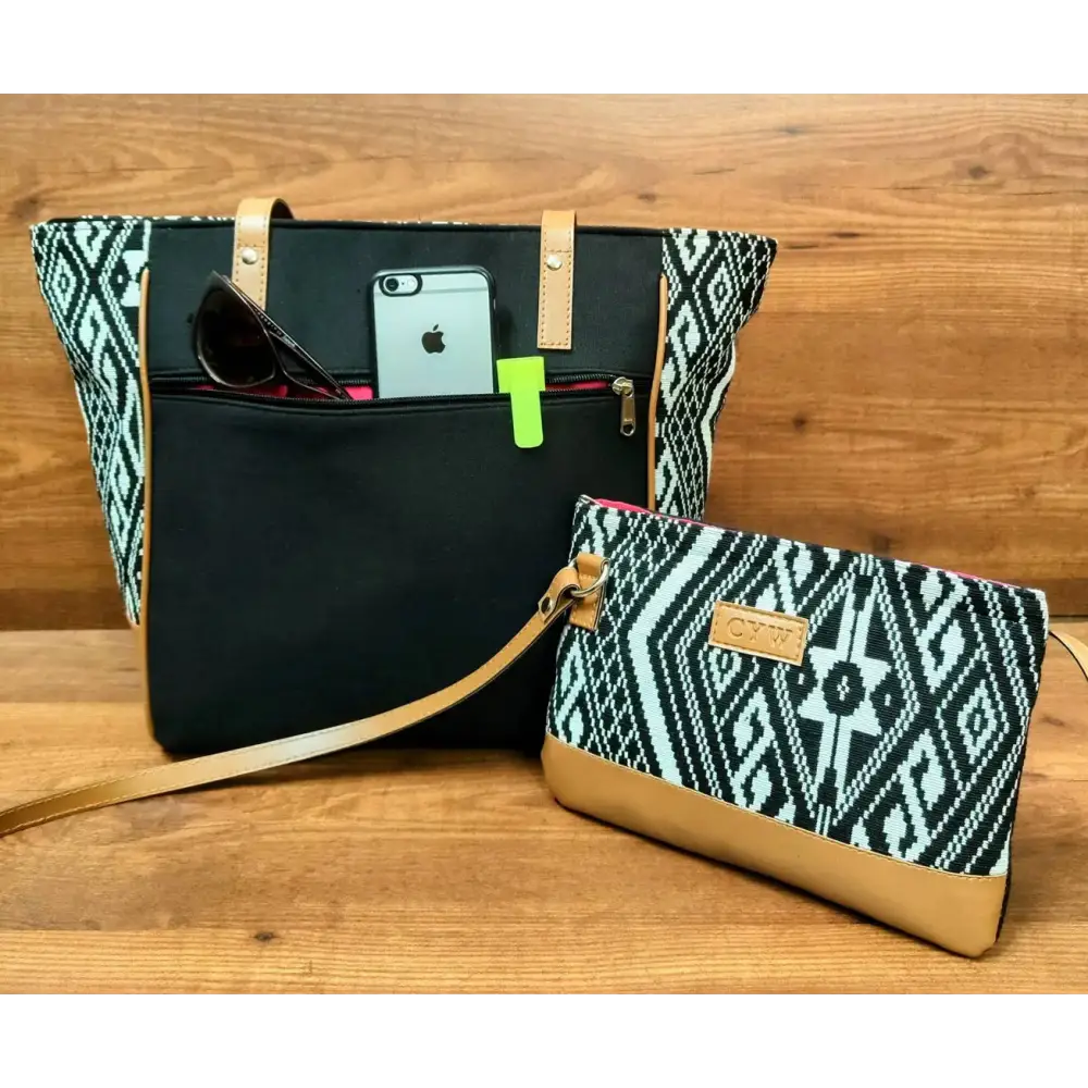 ZIPPERED PATITION SHOPPER COMBO