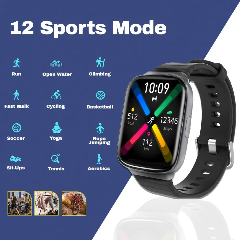 Zoook Dash Smart Watch/IP-68 Waterproof/Sport Modes/REM