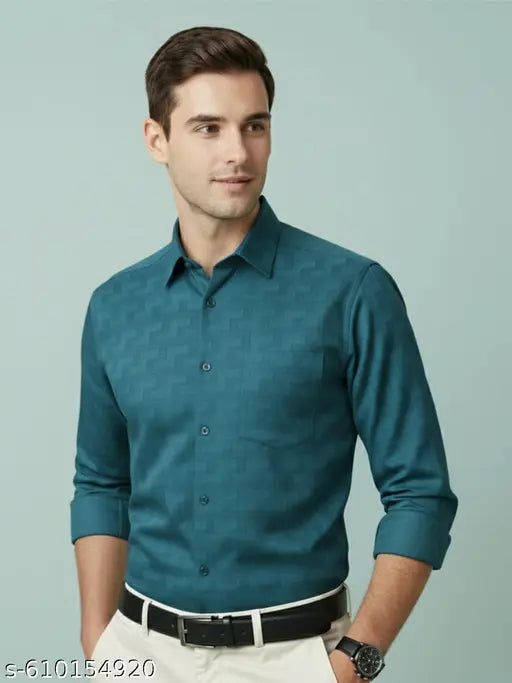 Vida Loca Cotton Self Design Shirt for men