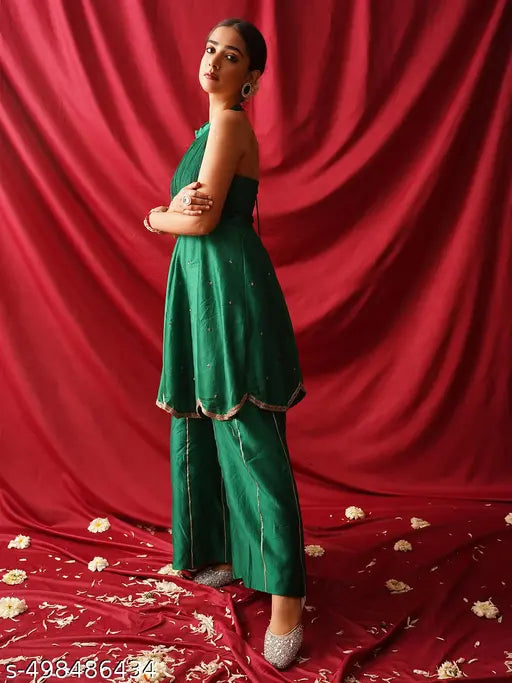 JM Looks Women's Handcrafted Glitter Juttis | Embellished Slip-On Flats | Stylish & Comfortable for Festive & Party Wear(White)