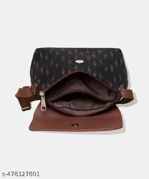 Zouk Ikat GreRed Flap Sling Bag