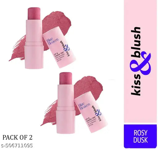 Blue Heaven Kiss&Blush Lip&Cheektint 8.5G Rosydusk ( Pack of 2 )