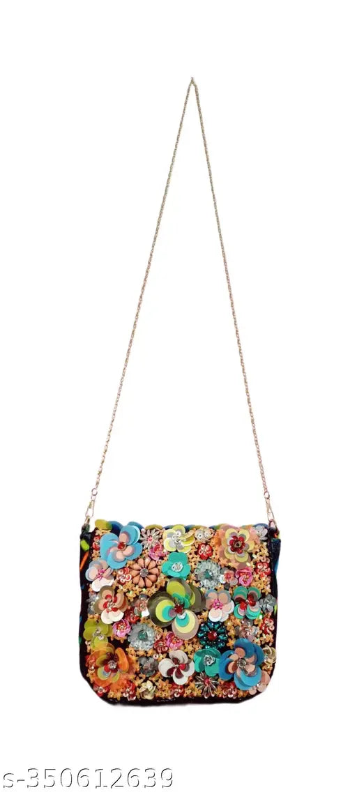 ATTRACTIVE HAND MADE BEADED PARTY WEAR CLUCH BAG GIRLS AND WOMEN