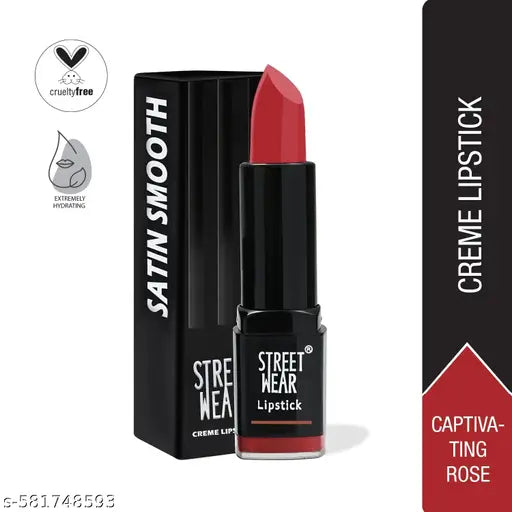 Street Wear Satin Smooth Lipstick-Captivating Rose