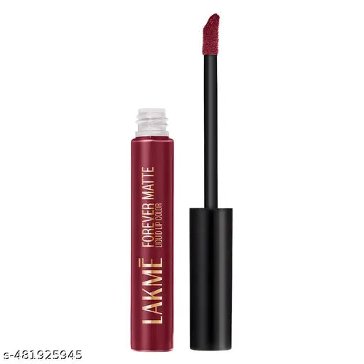 Lakme Forever Matte Liquid Lip, 16hr Lipstick, Lightweight & transferproof - Red Sangria, 5.6ml
