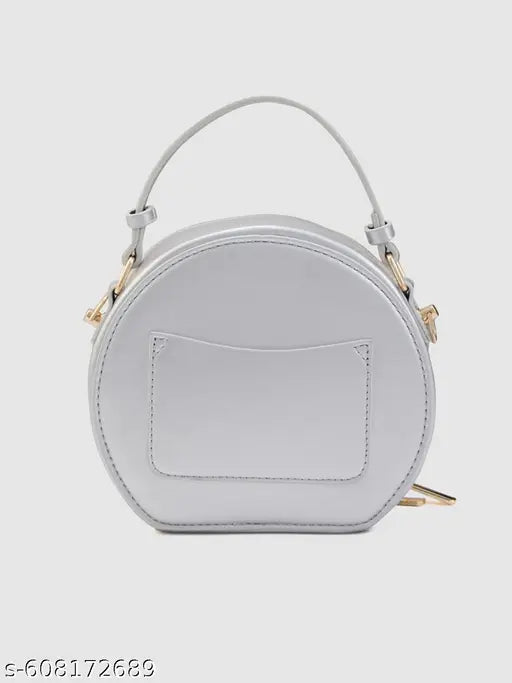 Globus Women Silver Embellished Party Sling Bag