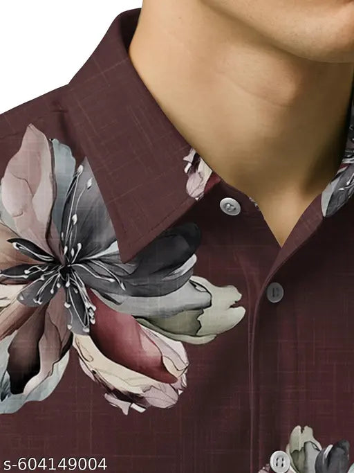 BULLMER Trendy Regular Fit Cotton Blend Printed Casual Half Sleeve Shirt for Men | Stylish Mens Casual Shirts | Shirts for Men