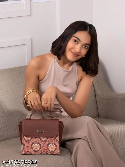 ZOUK Jodhpur Damask Statement Sling Bag