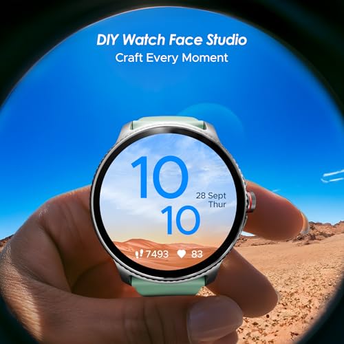 boAt Lunar Discovery w/ 1.39" (3.5 cm) HD Display, Turn-by-Turn Navigation, DIY Watch Face Studio, Bluetooth Calling, Emergency SOS, QR Tray, Smart Watch for Men & Women(Mint Green) SaumyasStore