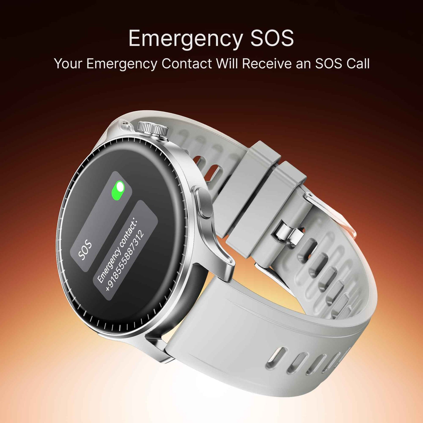 boAt New Launch Ultima Ember Smartwatch w/ 1.96” (4.97 cm) AMOLED Display, Functional Crown, 100+ Sports Modes, BT Calling, Camera & Music Control, IP68 Resistance, Custom Watch Faces (Mist Blue) SaumyasStore