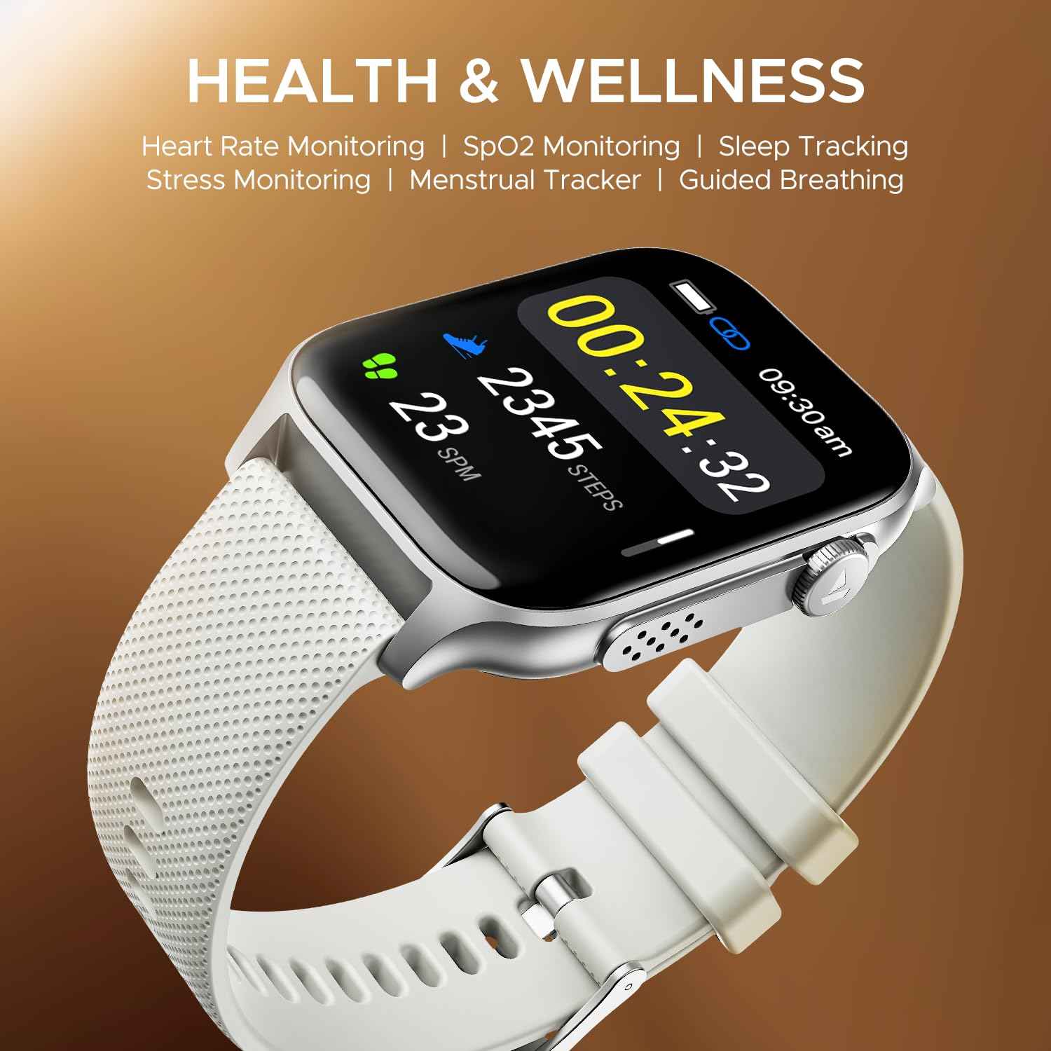 boAt New Launch Ultima Ember Smartwatch w/ 1.96” (4.97 cm) AMOLED Display, Functional Crown, 100+ Sports Modes, BT Calling, Camera & Music Control, IP68 Resistance, Custom Watch Faces (Silver Mist) SaumyasStore