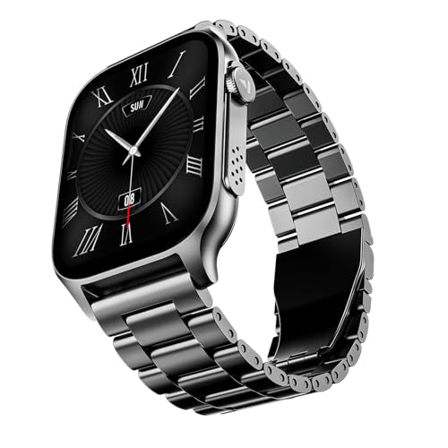 boAt New Launch Ultima Ember Smartwatch w/ 1.96” (4.97 cm) AMOLED Display, Functional Crown, 100+ Sports Modes, BT Calling, Camera & Music Control, IP68 Resistance, Custom Watch Faces (Steel Black) SaumyasStore