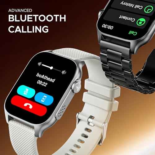 boAt New Launch Ultima Ember Smartwatch w/ 1.96” (4.97 cm) AMOLED Display, Functional Crown, 100+ Sports Modes, BT Calling, Camera & Music Control, IP68 Resistance, Custom Watch Faces (Steel Black) SaumyasStore