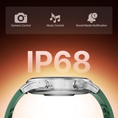 boAt New Launch Ultima Prime smartwatch with 1.43” AMOLED Display, Functional Crown, SOS, BT Calling, Notifications, IP68, Music & Camera Controls, 100+ Sports Modes, Watch Face Studio (Forest Green) SaumyasStore