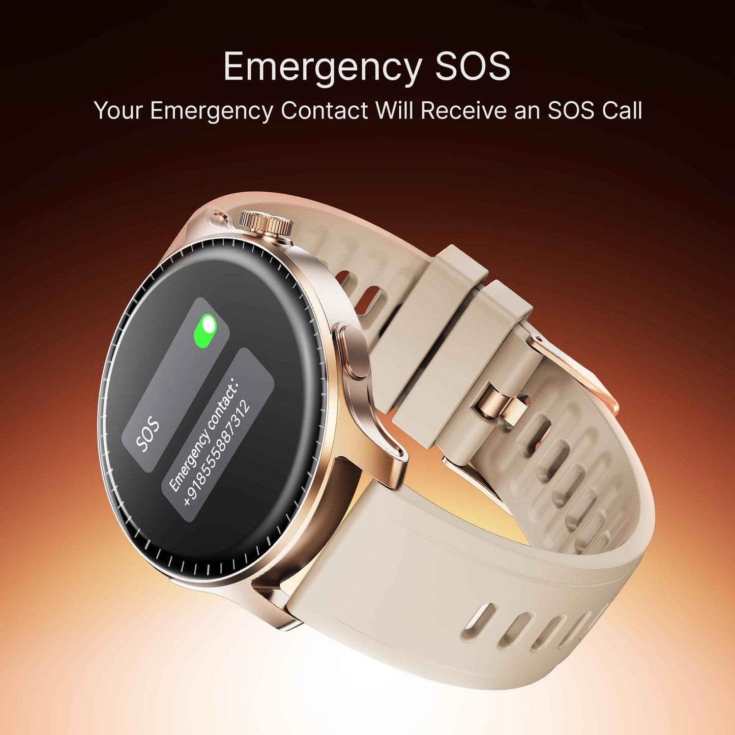 boAt New Launch Ultima Prime smartwatch with 1.43” AMOLED Display, Functional Crown, SOS, BT Calling, Notifications, IP68, Music & Camera Controls, 100+ Sports Modes, Watch Face Studio (Rose Gold) SaumyasStore