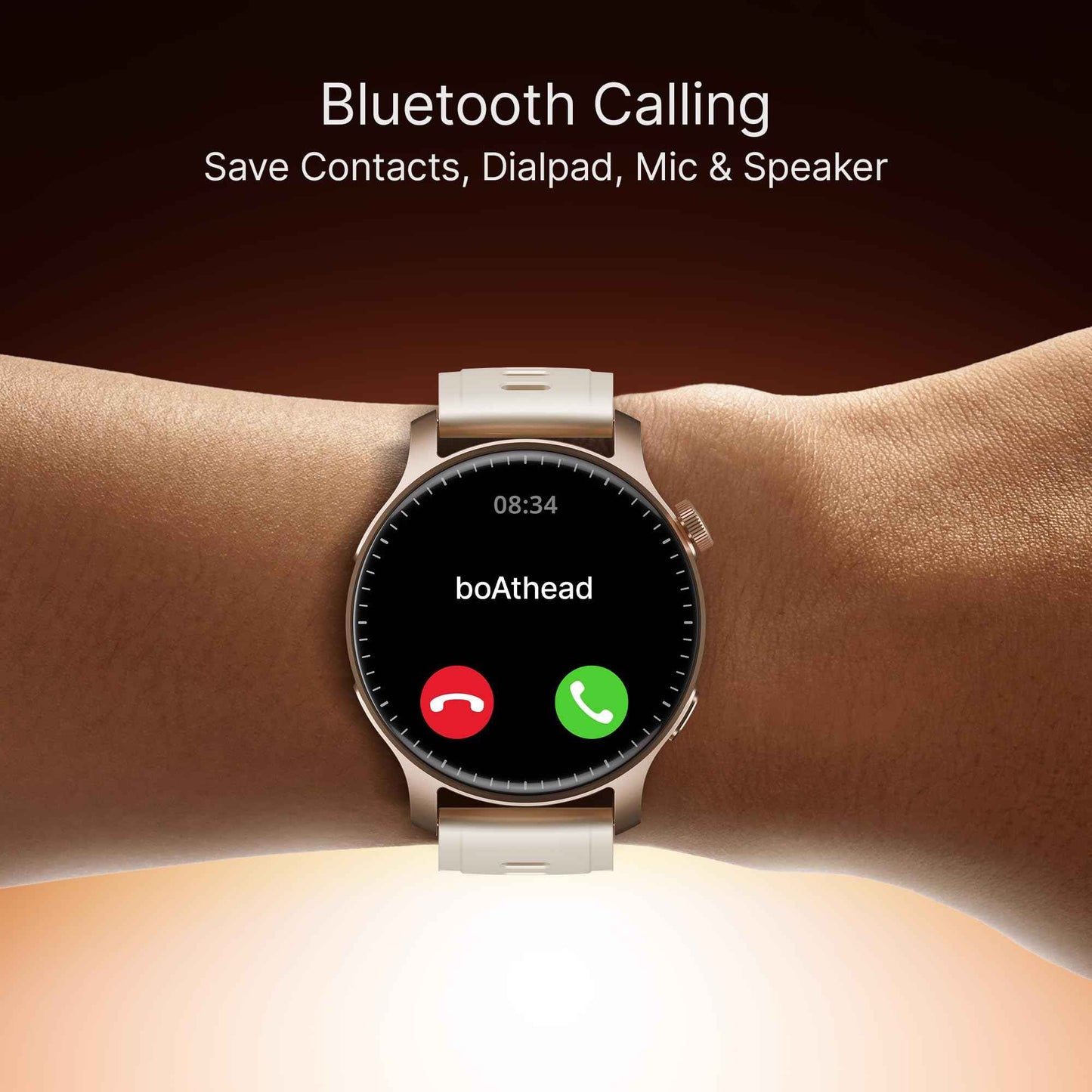 boAt New Launch Ultima Prime smartwatch with 1.43” AMOLED Display, Functional Crown, SOS, BT Calling, Notifications, IP68, Music & Camera Controls, 100+ Sports Modes, Watch Face Studio (Rose Gold) SaumyasStore