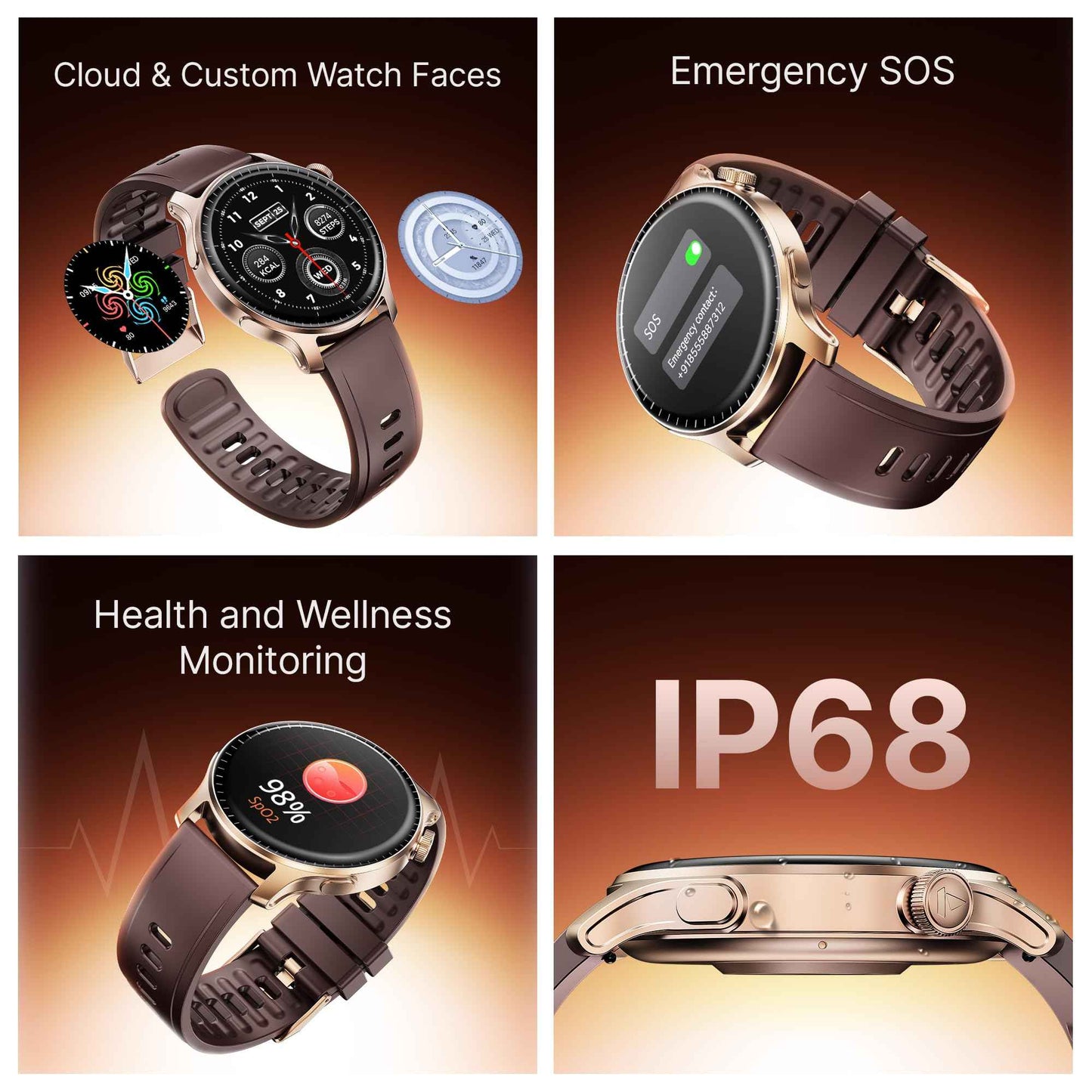 boAt New Launch Ultima Prime smartwatch with 1.43” AMOLED Display, Functional Crown, SOS, BT Calling, Notifications, IP68, Music & Camera Controls, 100+ Sports Modes, Watch Face Studio (Royal Berry) SaumyasStore