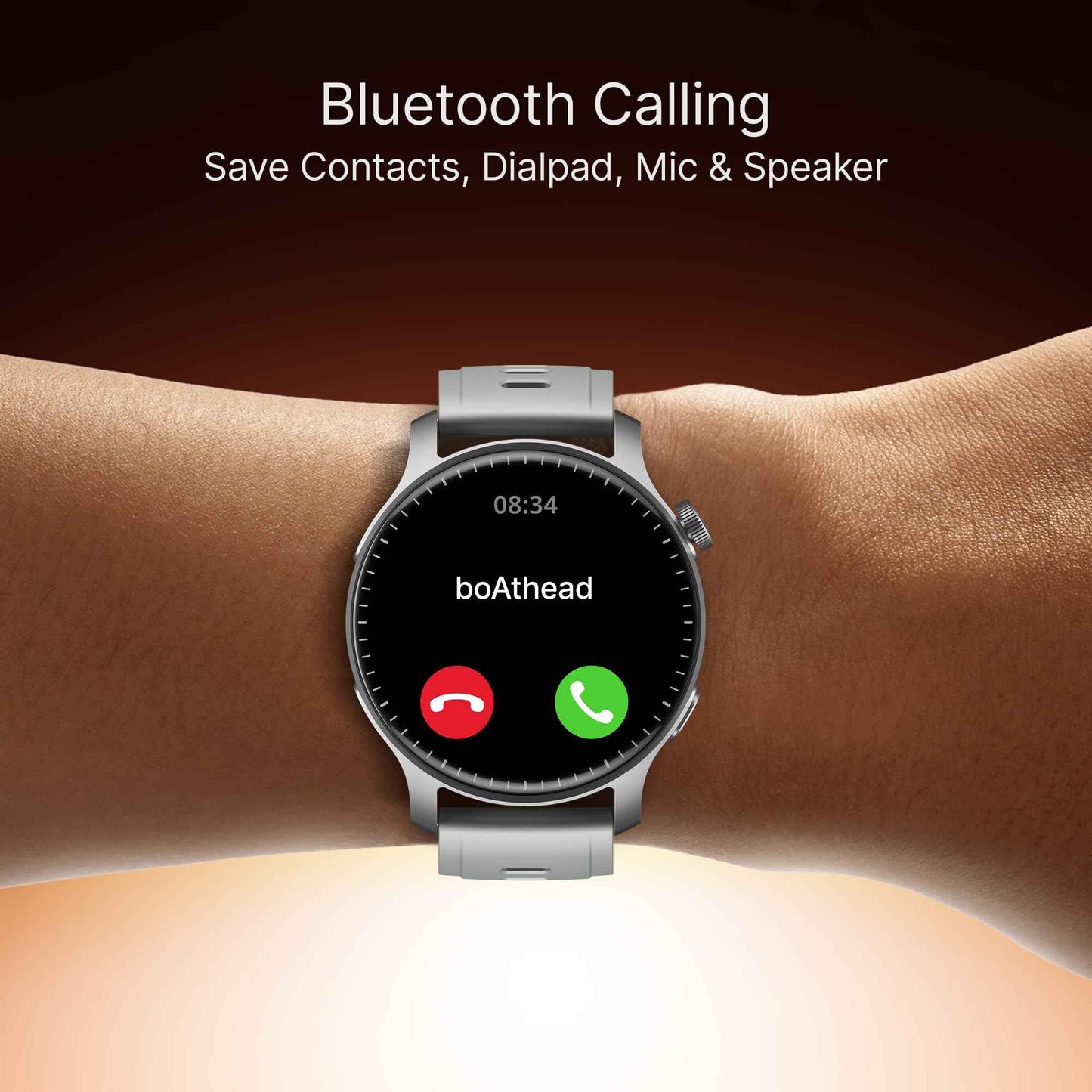 boAt New Launch Ultima Prime smartwatch with 1.43” AMOLED Display, Functional Crown, SOS, BT Calling, Notifications, IP68, Music & Camera Controls, 100+ Sports Modes, Watch Face Studio (Silver Mist) SaumyasStore