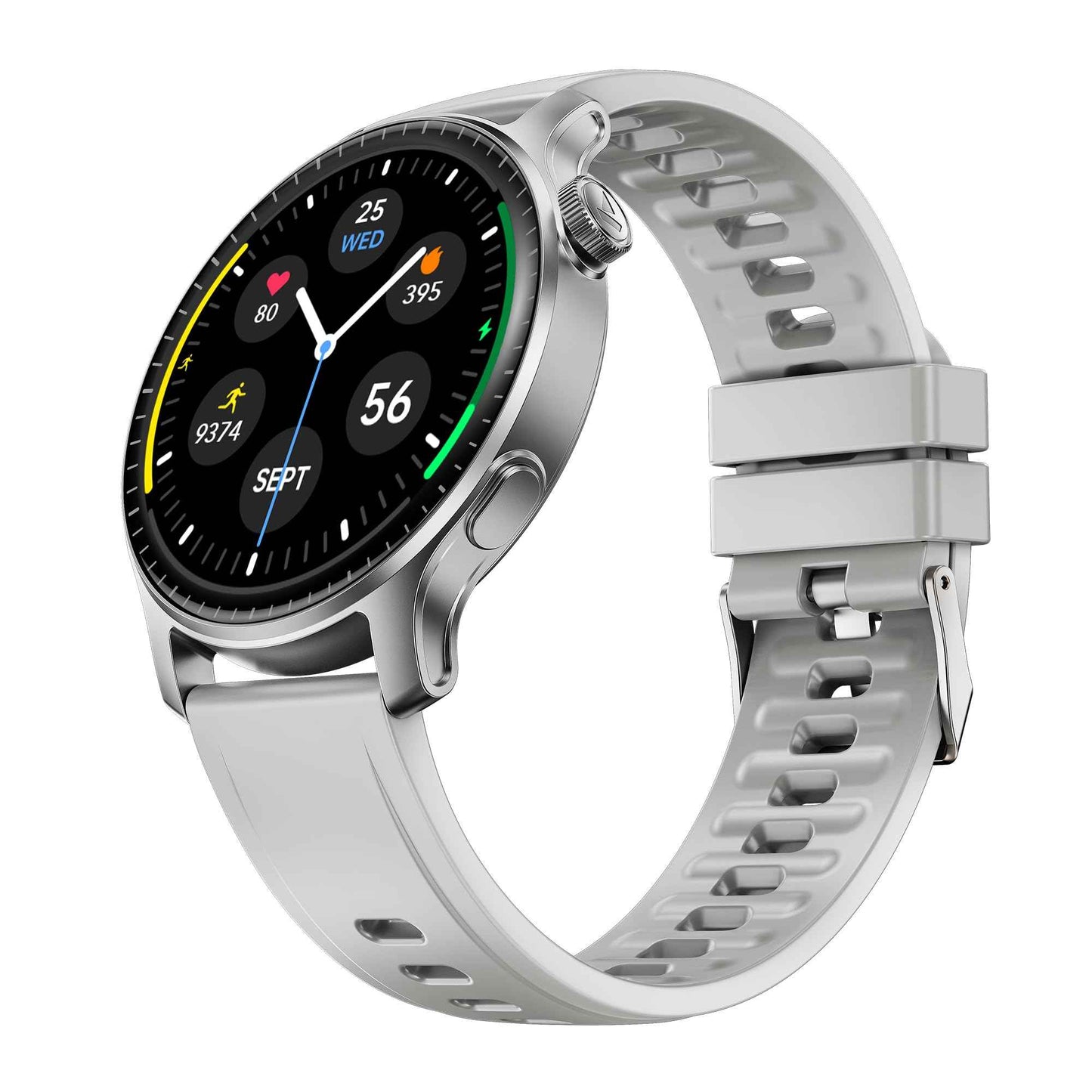 boAt New Launch Ultima Prime smartwatch with 1.43” AMOLED Display, Functional Crown, SOS, BT Calling, Notifications, IP68, Music & Camera Controls, 100+ Sports Modes, Watch Face Studio (Silver Mist) SaumyasStore