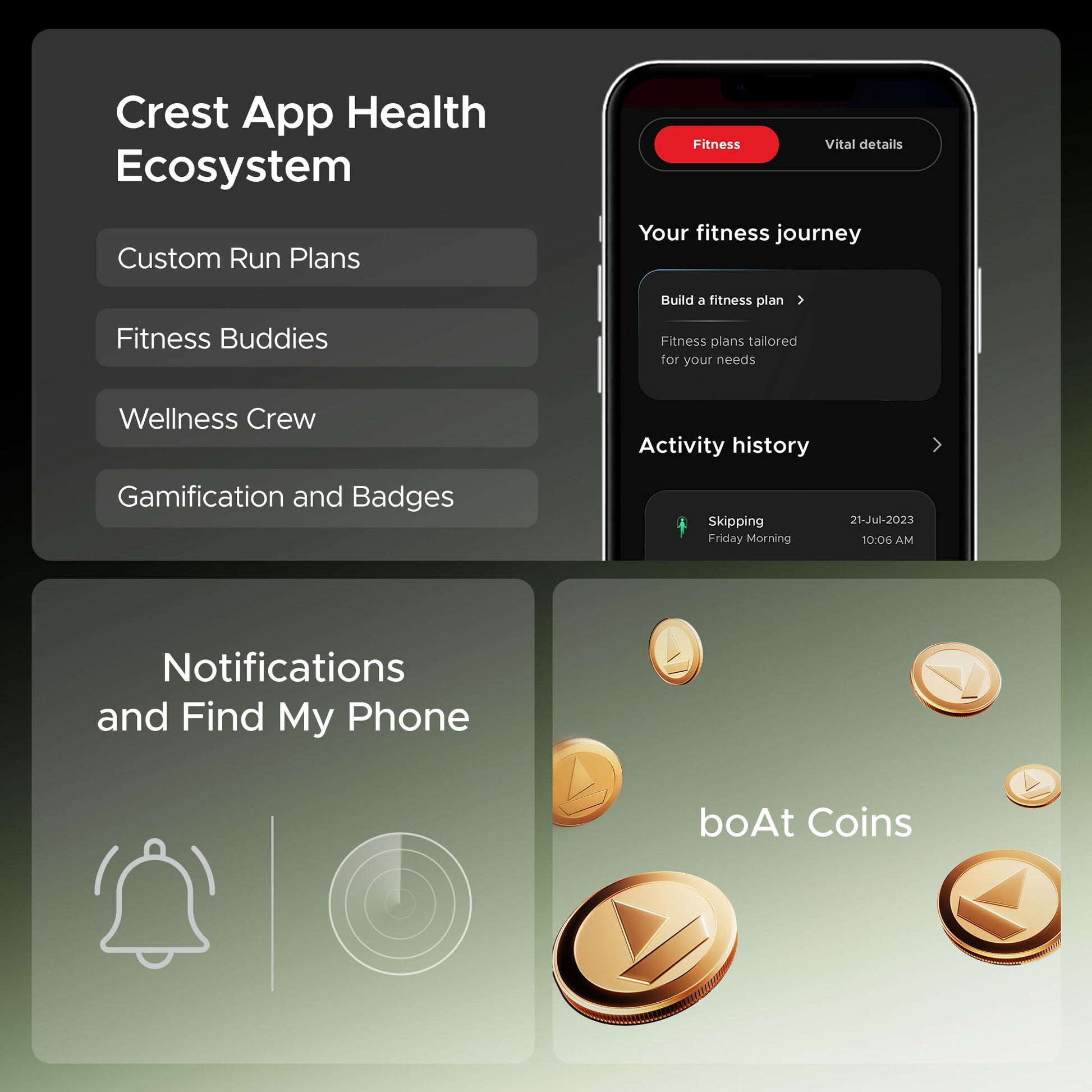 boAt Newly Launched Wave Call 2 Plus Smart Watch w/Bilingual Support (Hindi/English), 1.96”(4.97 cm) HD Display, BT Calling, 100+Sports Modes, Animated Watch Faces, Voice Assistant(Olive Green) SaumyasStore