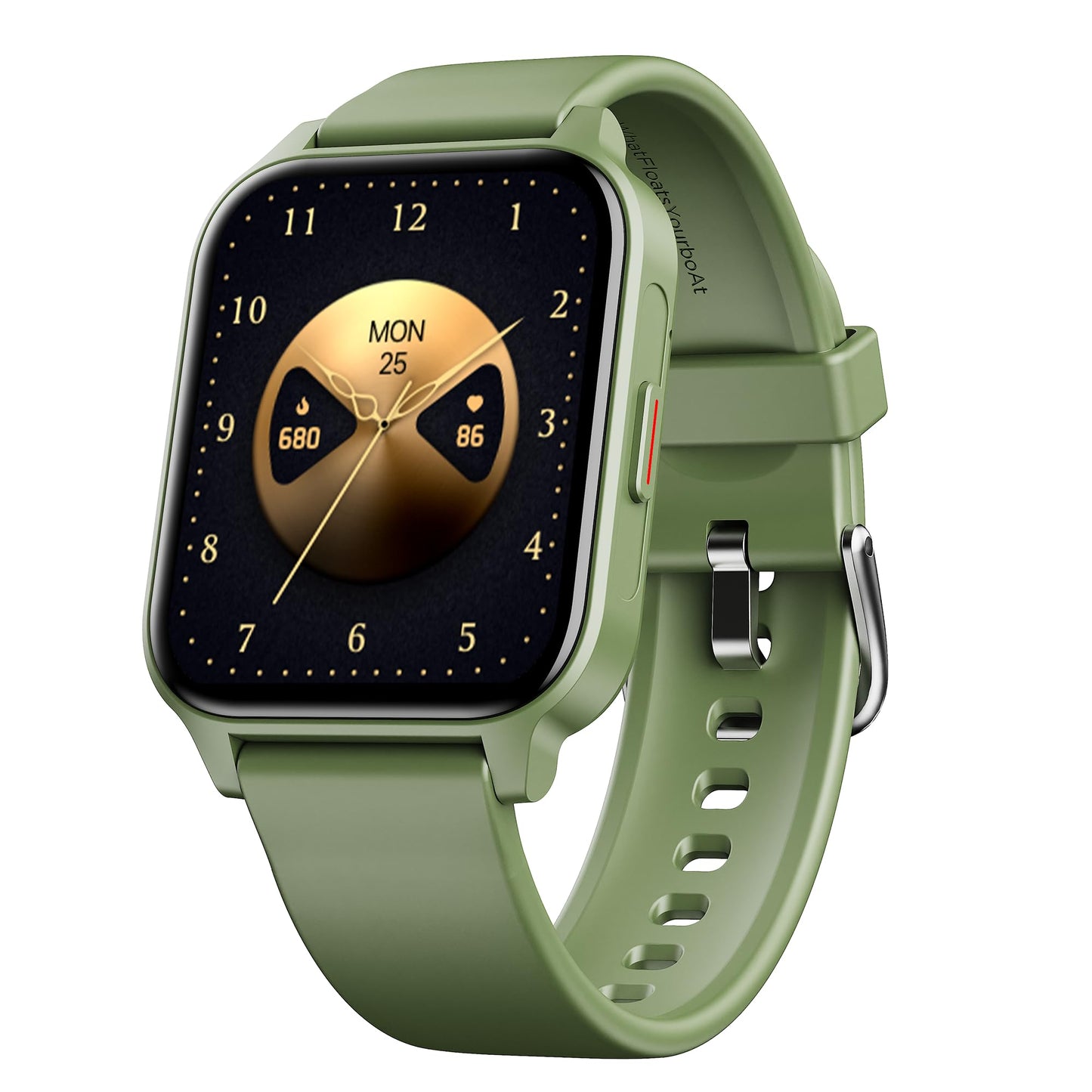 boAt Newly Launched Wave Call 2 Plus Smart Watch w/Bilingual Support (Hindi/English), 1.96”(4.97 cm) HD Display, BT Calling, 100+Sports Modes, Animated Watch Faces, Voice Assistant(Olive Green) SaumyasStore